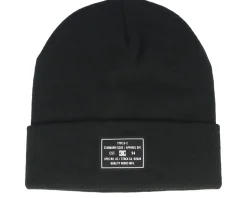 Kids Label Beanie Black Cuff - DC