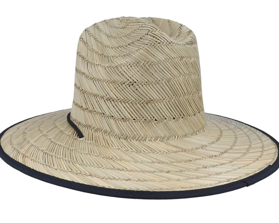 Kids Lifeguard Classic Black Straw Hat - Headster