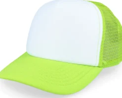 Kids Limegreen/White Vintage Foam Trucker - Beechfield