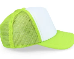 Kids Limegreen/White Vintage Foam Trucker - Beechfield