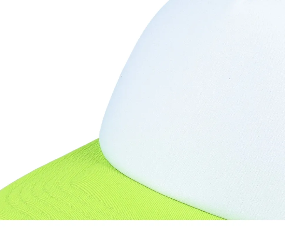 Kids Limegreen/White Vintage Foam Trucker - Beechfield