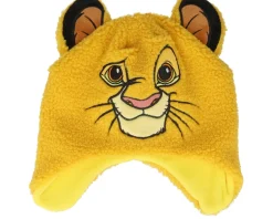 Kids Lion King Kids Trapper Hat (novelty) Yellow Beanie - Difuzed