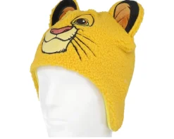 Kids Lion King Kids Trapper Hat (novelty) Yellow Beanie - Difuzed