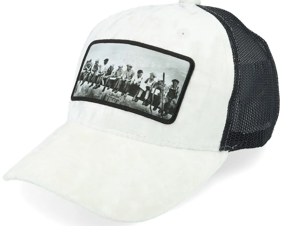 Kids Lunch Atop A Skyscraper Velvet White/Black - Calza Pennello