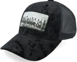 Kids Lunch Atop A Skyscraper Velvet Black Trucker - Calza Pennello