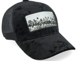 Kids Lunch Atop A Skyscraper Velvet Black Trucker - Calza Pennello