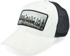 Kids Lunch Atop A Skyscraper Velvet Black Trucker - Calza Pennello