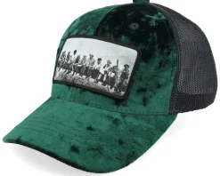 Kids Lunch Atop A Skyscraper Velvet Black Trucker - Calza Pennello