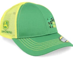 Kids Mesh Back Tractors Yellow/Green Trucker - John Deere