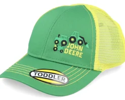 Kids Mesh Back Tractors Yellow/Green Trucker - John Deere