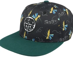 Kids Mosquito Black/Dark Green Snapback - Headster