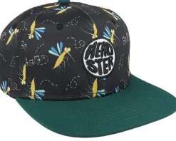 Kids Mosquito Black/Dark Green Snapback - Headster