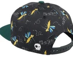 Kids Mosquito Black/Dark Green Snapback - Headster