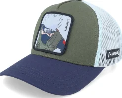 Kids Naruto Kakashi Light Blue/Dark Green/Blue Trucker - Capslab