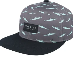 Kids Narwhal Deep Charcoal Snapback - Headster