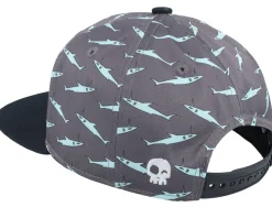 Kids Narwhal Deep Charcoal Snapback - Headster