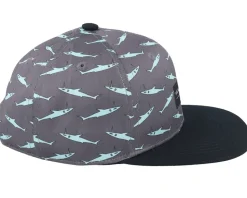 Kids Narwhal Deep Charcoal Snapback - Headster