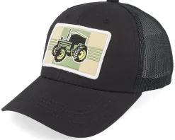 Kids Old Tractor Big Patch Caramel/Black Trucker - Kiddo Cap