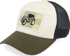 Kids Old Tractor Big Patch Caramel/Black Trucker - Kiddo Cap