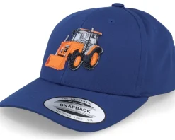 Kids Orange Tractor Royal Blue Adjustable - Kiddo Cap