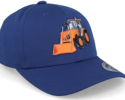 Kids Orange Tractor Royal Blue Adjustable - Kiddo Cap
