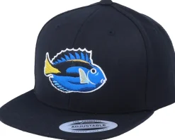 Kids Pacific Blue Tang Fish Black Snapback - Kiddo Cap