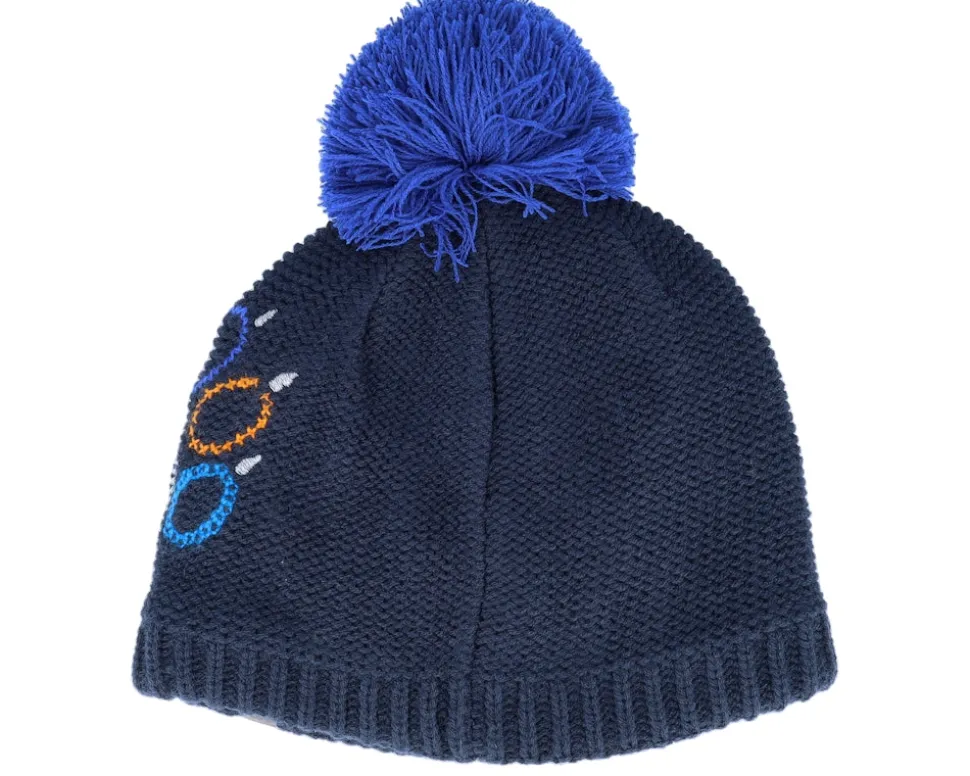 Kids Paw Knit 1 Cap Night Blue Pom - Jack Wolfskin