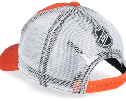 Kids Philadelphia Flyers Lockup Meshback Burnt Orange/White Trucker - Outerstuff