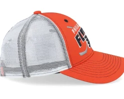 Kids Philadelphia Flyers Lockup Meshback Burnt Orange/White Trucker - Outerstuff
