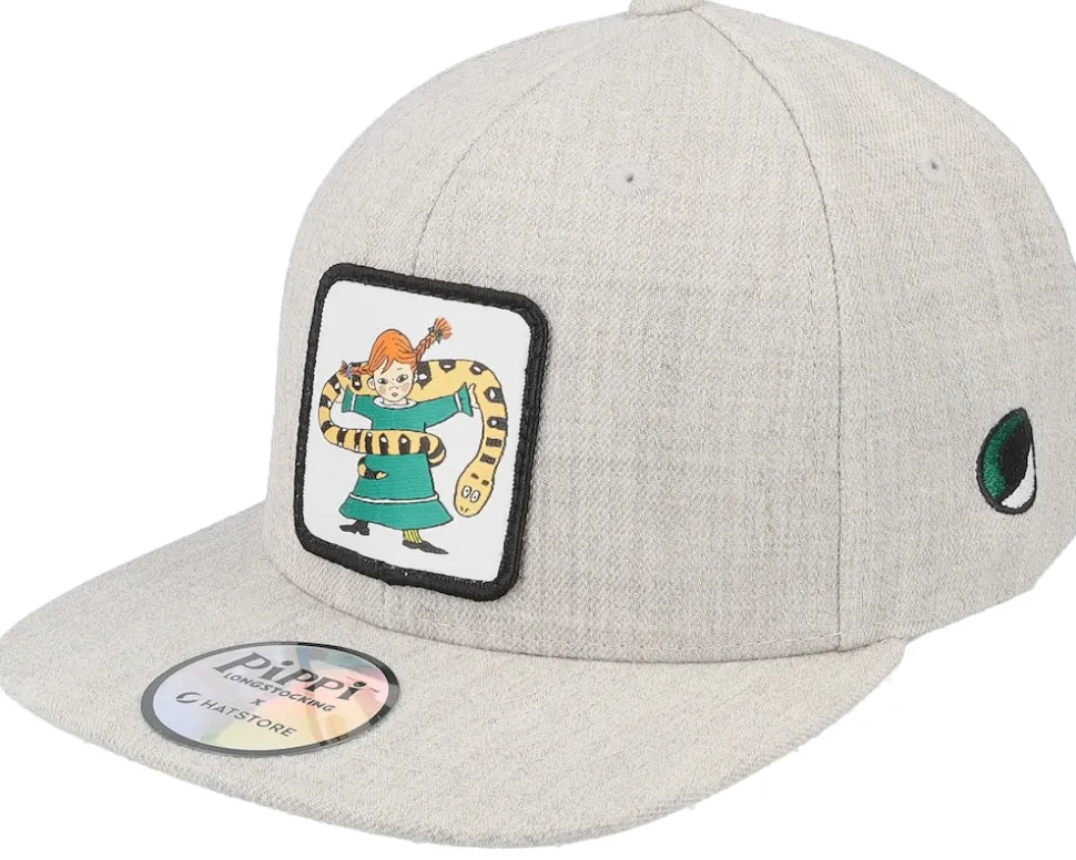 Kids Pippi Snake Grey Snapback - Pippi Longstocking
