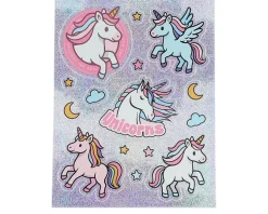 Kids Pixie Dust 10x13cm Glitter Unicorn Stickers  - Unicorns