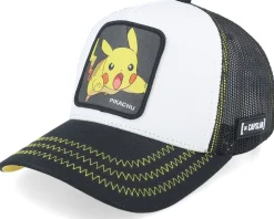 Kids Pokemon Pikachu Black/White Trucker - Capslab