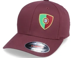 Kids Portugal Flag Shield Maroon Flexfit - Forza