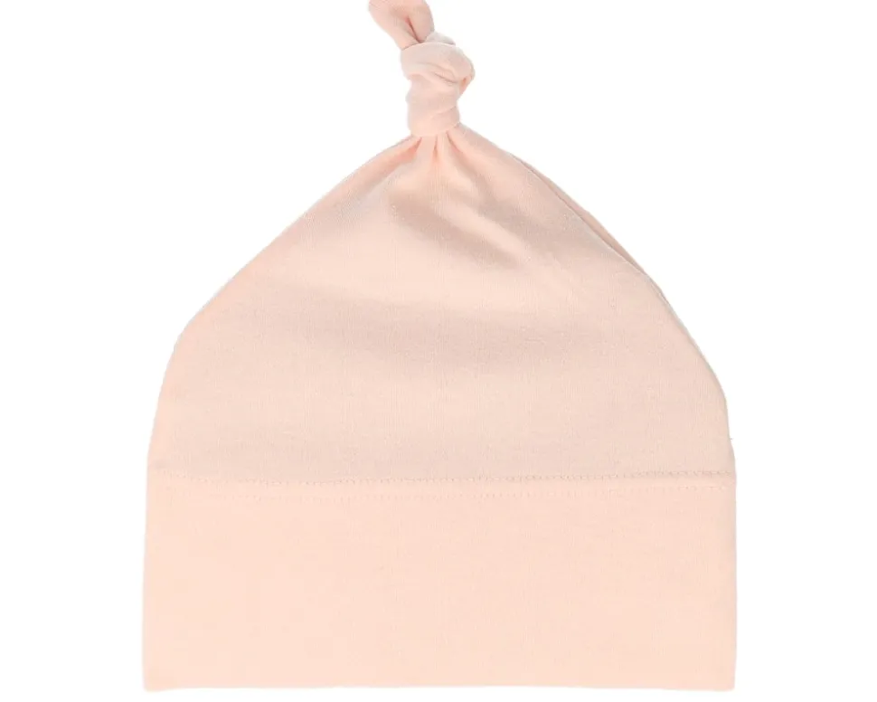 Kids Powder Pink Baby One-knot Beanie - Babybugz
