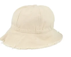 Kids Raw Edge Pale Beige Cloche Hat - Headster