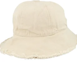 Kids Raw Edge Pale Beige Cloche Hat - Headster