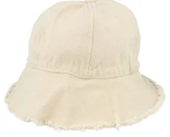 Kids Raw Edge Pale Beige Cloche Hat - Headster