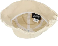 Kids Raw Edge Pale Beige Cloche Hat - Headster