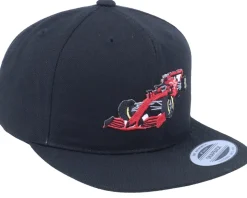 Kids Red Racing Car Black Snapback - Kiddo Cap