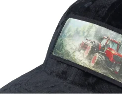 Kids Red Tractor Velvet Black Trucker - Calza Pennello