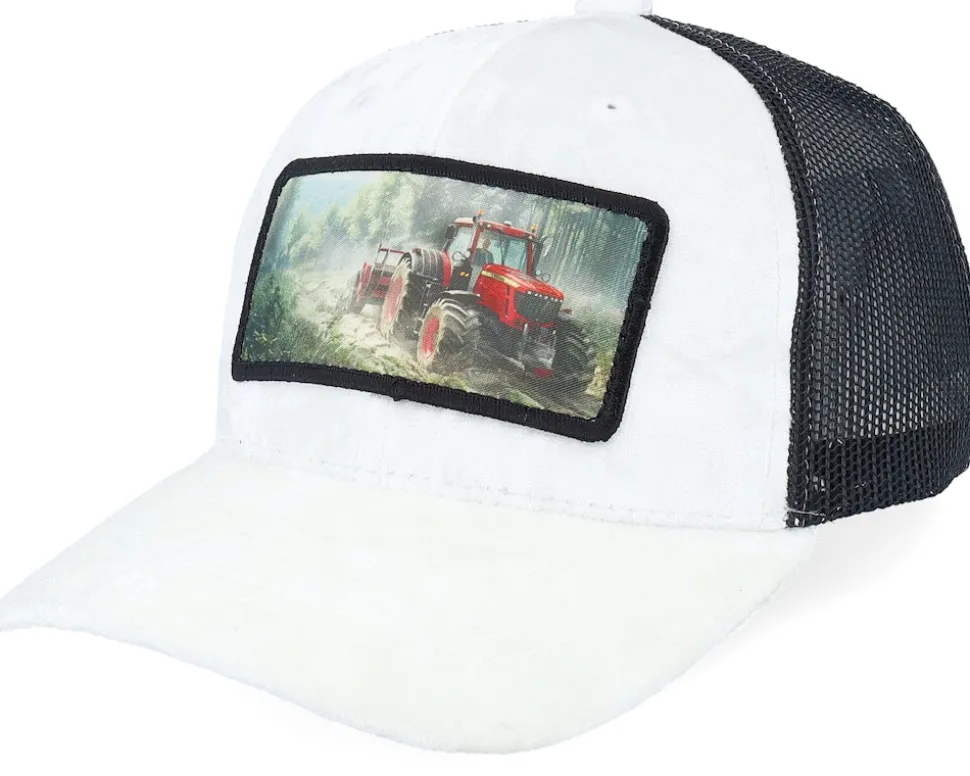 Kids Red Tractor Velvet Black Trucker - Calza Pennello