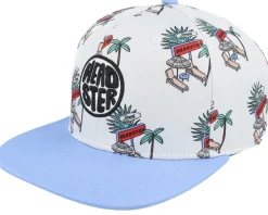 Kids Resort White Sand/Light Blue Snapback - Headster