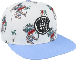 Kids Resort White Sand/Light Blue Snapback - Headster