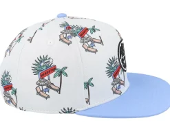 Kids Resort White Sand/Light Blue Snapback - Headster