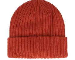 Kids Ribbed Toque Fire Red Cuff - Bauer