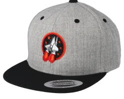 Kids Rocket Roll Grey/Black Snapback - Kiddo Cap