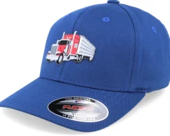 Kids Semi Truck Trailer Royal Blue Flexfit - Kiddo Cap