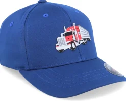 Kids Semi Truck Trailer Royal Blue Flexfit - Kiddo Cap