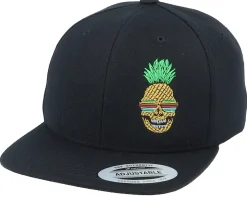 Kids Shady Pineapple Skull Black Snapback - Kiddo Cap