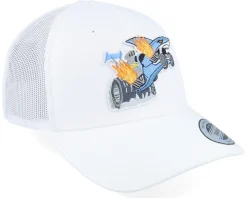Kids Shark Drag Car Kids White Trucker - Kiddo Cap